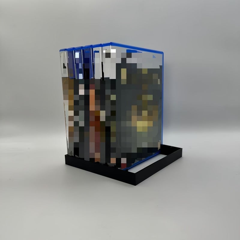White 8 Slot Game Disc Storage Rack Compatible PS5 PS4 PS3 Display Box - Image 2