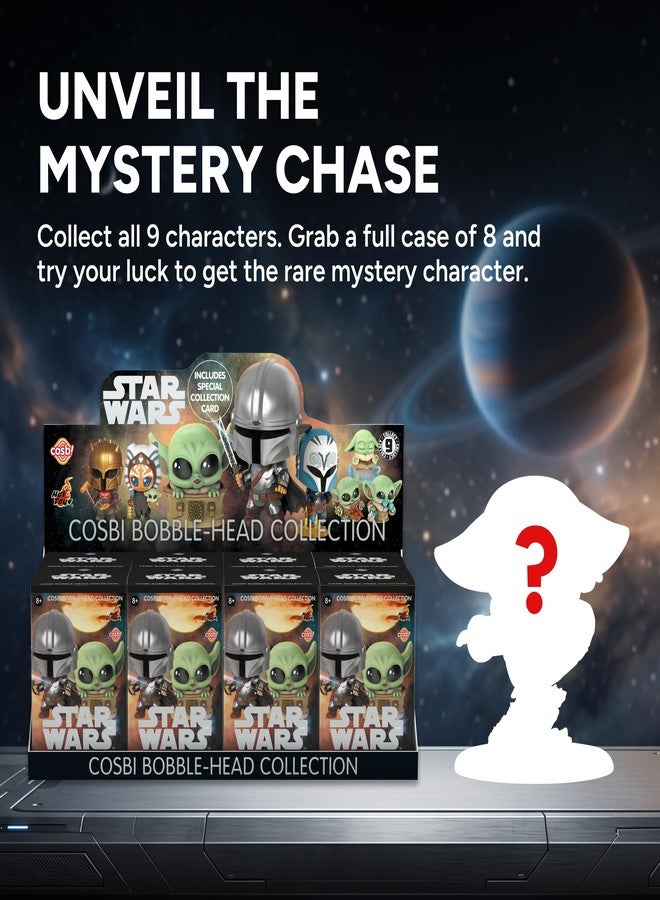 يومي سلسلة YuMe Star Wars Cosbi Bobble Head 3 | مجسمات مصغرة قابلة للتجميع من الماندالوريان وغروغو | اجمع جميع الشخصيات التسع (8 شخصيات بالإضافة إلى شخصية نادرة واحدة) | منتج رسمي | علبة فردية - Image 5