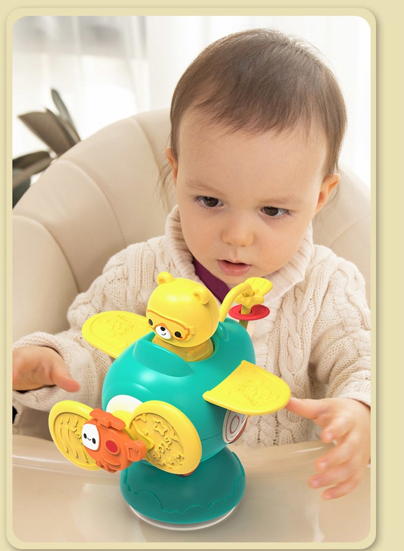 Excefore Baby Toys with Suction Cups for Infants Baby Montessori Sensory Toys Learning Car Spinner for High Chair Suction Cup Spinner Travel Toys Toddler Activities Toys Gifts - Image 2