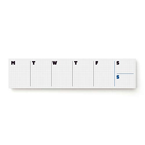 JSTORY Sticky Planner Adhesive Paper Note Columnar Scheduler Organizer to-do One Size Grid White - Image 1