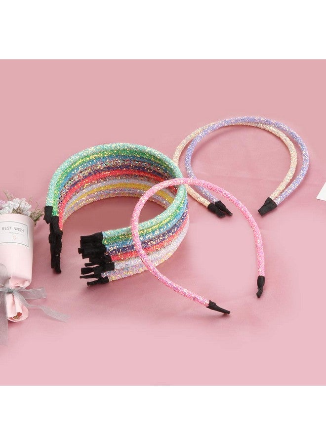 شيما 14 قطعة من عصابات الرأس اللامعة للفتيات النحيفة اللامعة من إكسسوارات الشعر النسائية - Image 3