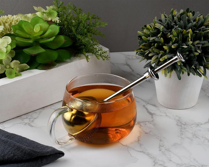 Victhur Flour Sifter 304 Stainless Steel Flour Duster Tea Strainer set of 2 Springoperated Handle Strainer for Baking Sifting Sugar Flour Spices and Herbs - Image 5