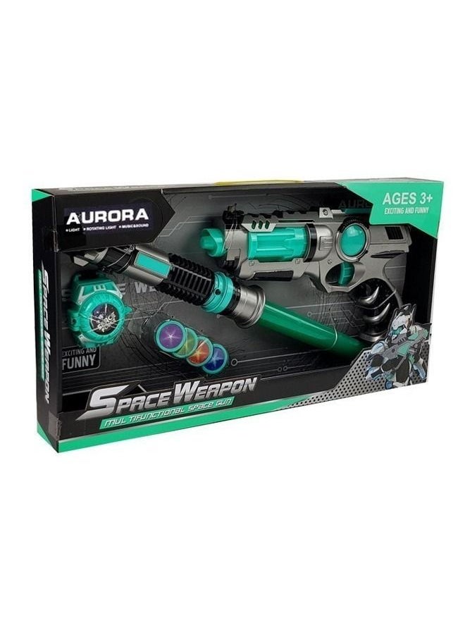 AURORA - A set of laser toy guns, discs and a sword - Image 1