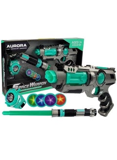 AURORA A set of laser toy guns, discs and a sword  - Image 1