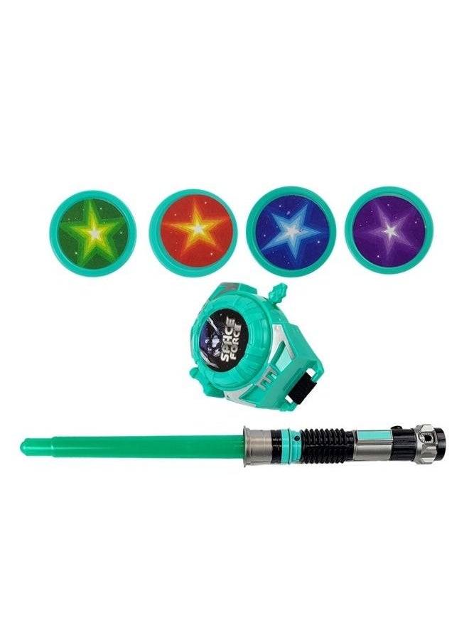 AURORA - A set of laser toy guns, discs and a sword - Image 1