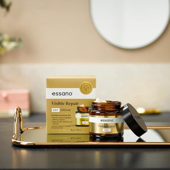 Essano Visible Repair Face Moisturizer Day Cream with Hyaluronic Acid, Hydrating & Rejuvenating Daily Moisturizer for Mature Skin Care, Supports Firm Skin & Appearance of Fine Lines & Wrinkles, 50g - Image 5