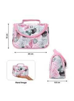 NFI essentials Floral Print Cosmetic Pouch Travel Make Up Organizer Makeup Bag for Women Toiletry Bag Travel Zipper Pouch Makeup Pouch for Purse  - Image 4