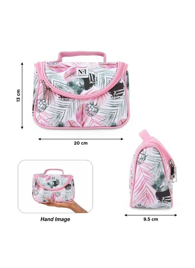 NFI essentials Floral Print Cosmetic Pouch Travel Make Up Organizer Makeup Bag for Women Toiletry Bag Travel Zipper Pouch Makeup Pouch for Purse  - Image 4