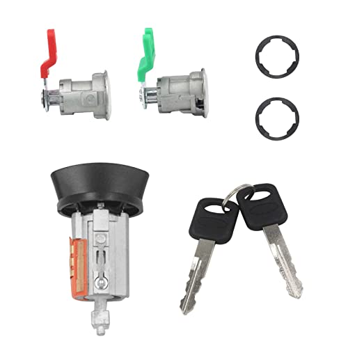 Ignition Switch Lock Cylinder Door Lock Cylinder Compatible with Ford E150 E250 E350 19972008 Explorer 19972003 Ranger 19972007 Mercury Mountaineer 19972000 OE LC6177 DL5886 No Chip