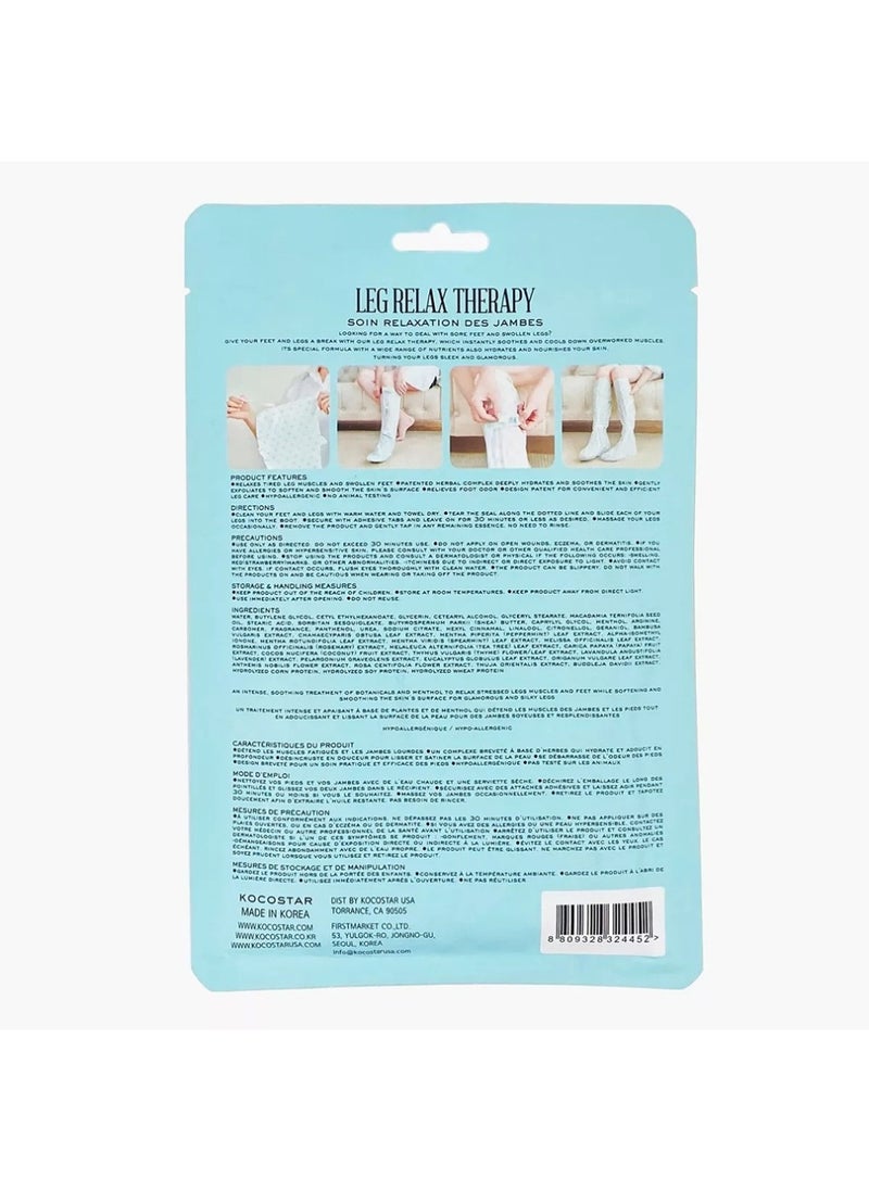 KOCOSTAR Korean Hydrating Leg Relax Therapy Wraps - 30 Minute Treatment -Korean Beauty Exfoliating Leg Relax Therapy - Moisturizing And Cooling Therapy - Paraben Free - Pack Of 1  - Image 2