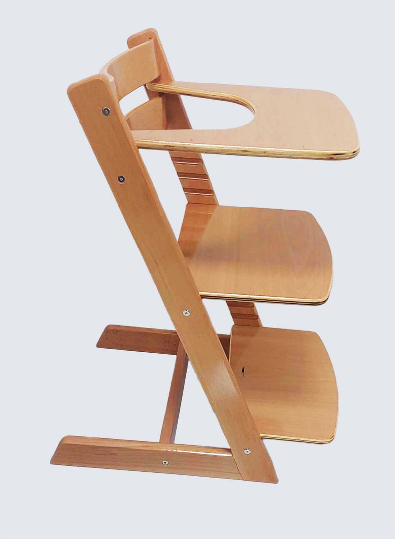 GT-Wheel Baby High Chair Wooden Dining Adjustable Toddler Seat Chair For kids and Adults - Image 1