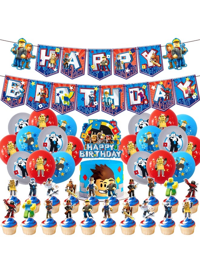 Party Roblox Virtual World Themed Birthday Party Supplies - Image 1