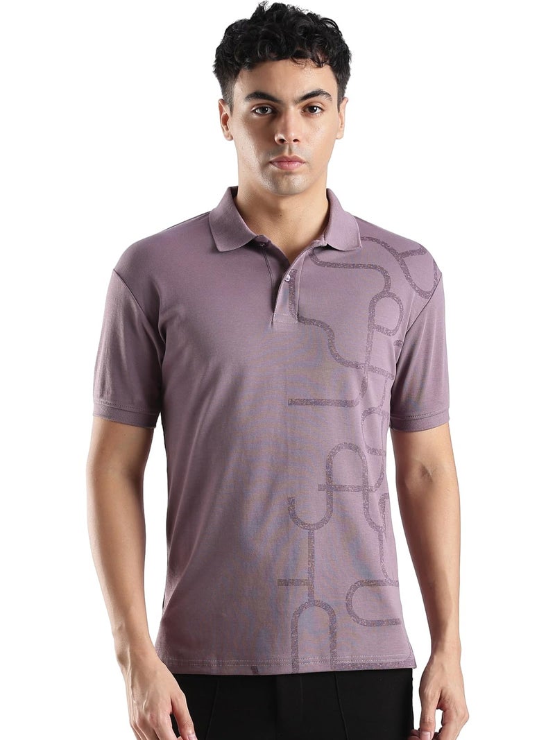 ADRO Polo T-Shirt for Men – 100% Cotton Soft Fabric | Regular Fit Polo Tshirt | All Over Printed Cotton Polo T Shirt for Men | PNOP25-L1-SIDE-LI-2XL - Image 1