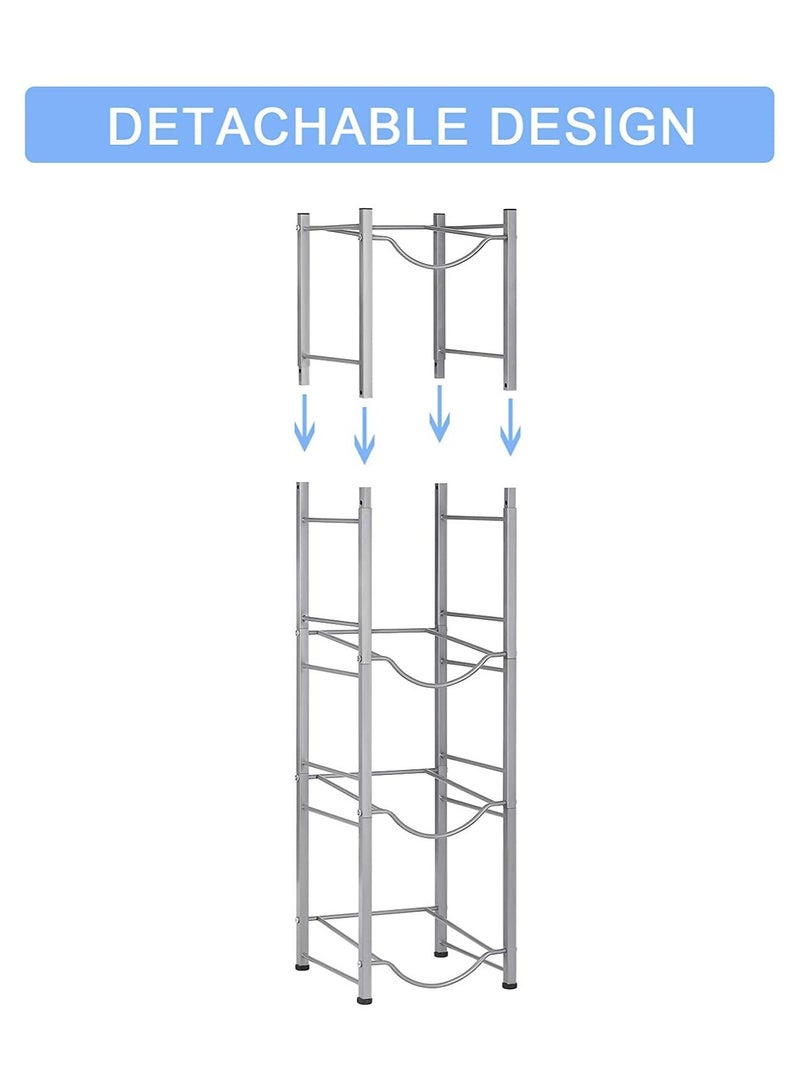 DubaiGallery حامل مبرد مياه مكون من 5 طبقات وحامل زجاجات مياه سعة 5 جالون ومنظم موزع قوي قابل للفصل للاستخدام في المنزل والمطبخ والمكتب وتوفير المساحة - Image 5