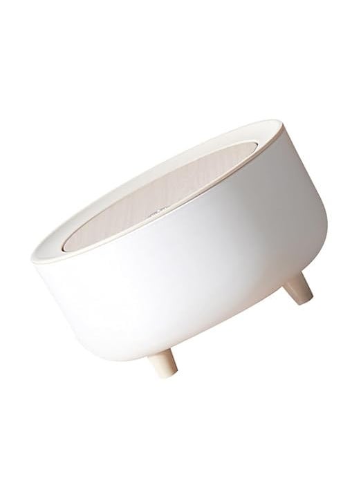 BLURISM BLURISM Pushbutton Mini Desktop Dustbin with lid Small Trash Bin Desktop Waste Bins Trumpet Desktops Mini Creative Covered Kitchen Living Room Trash Can Rolling Cover Type Desktop  - Image 1