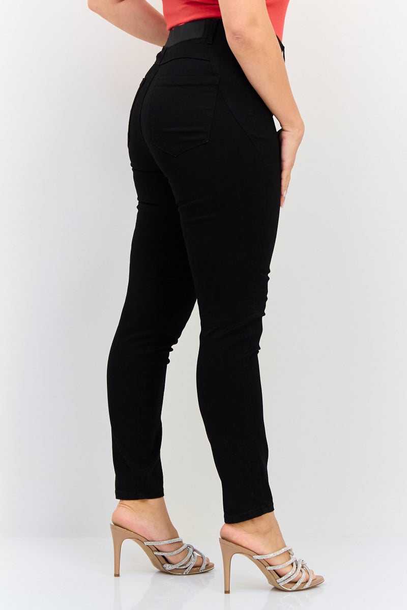 ONLY Jdy By Only Women Regular Fit Solid Stretchable Jeans, Black - Image 4
