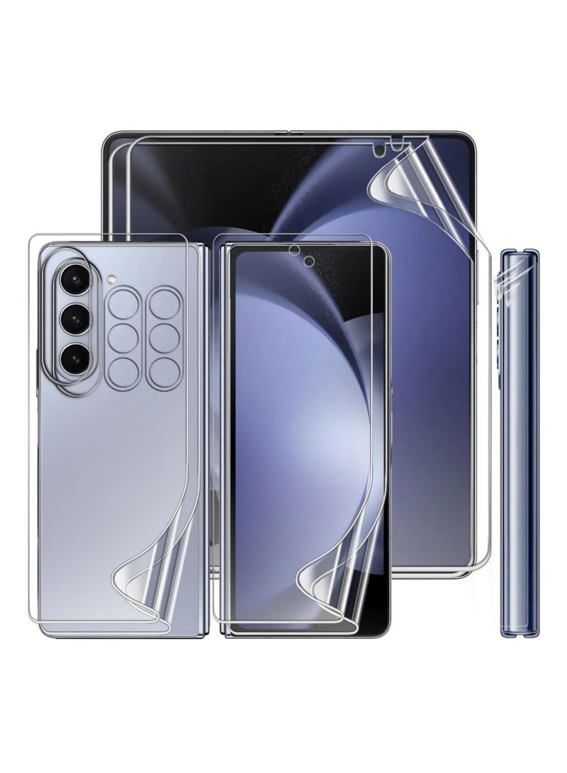 Aookay [10 in 1] Samsung Galaxy Z Fold 7 Screen Protector, TPU Flexible Film, 2 Inner + 2 Outer + 2 Hinge + 2 Back + 2 Lens Tempered Protective Films [HD Bubble Free] - Image 1