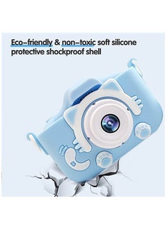 Filly Kids Toy Digital Camera, 1080P Dual Camera 2.0 Inches Screen 20MP HD Video Camcorder with 32 GB Memory Card and Card Reader Gifts for Child Boys Girls, Best Birthday Gift Games Toy (Blue)  - Image 4