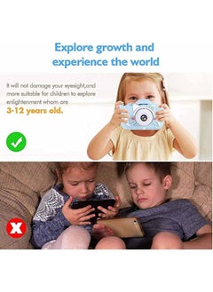 Filly Kids Toy Digital Camera, 1080P Dual Camera 2.0 Inches Screen 20MP HD Video Camcorder with 32 GB Memory Card and Card Reader Gifts for Child Boys Girls, Best Birthday Gift Games Toy (Blue)  - Image 5