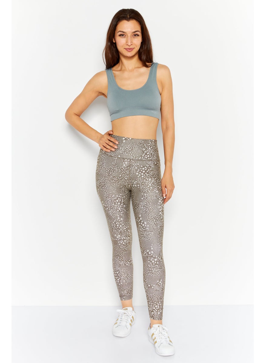 Sage Collective Women Sportswear Fit Training Leggings, Olive Combo  - Image 2