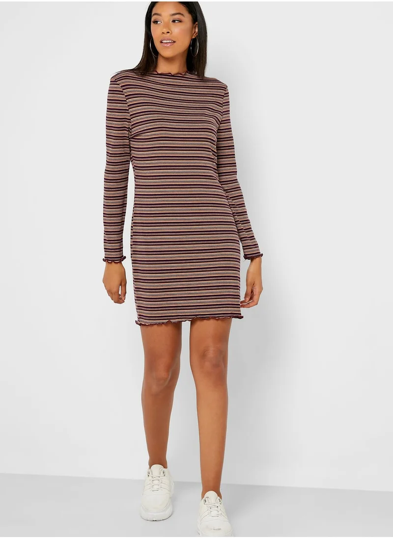 Cotton On Lettuce Edge Striped Dress