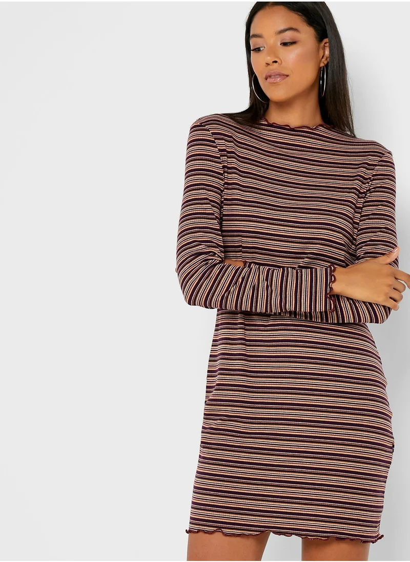 Cotton On Lettuce Edge Striped Dress