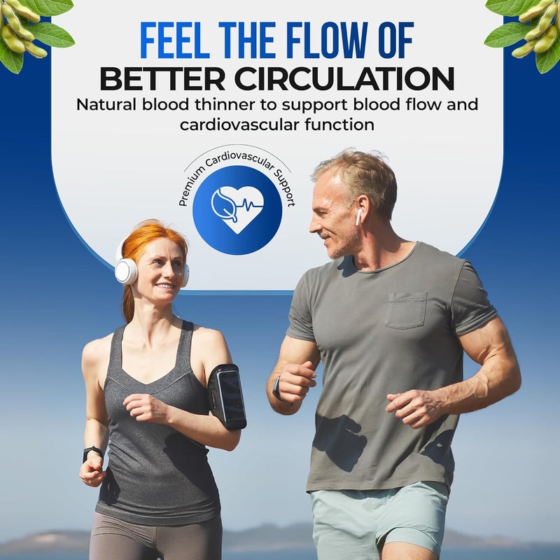 Natures Nectar Organic Nattokinase supplement 200mg  Double Strength Nattokinase 4000 fu Natural Blood Thinner Supports Cardiovascular  Blood Circulation Health  Non GMO  Gluten Free 90 Capsules - Image 5