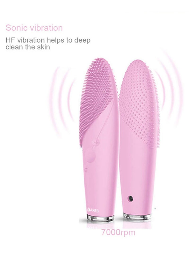 ARES uLuna-2 Silicone Facial Cleansing Brush | Sonic Tech Vibration | 500mAh battery | 7000 times/min | 3 zones to clean | 9 Vibration Intensitives | Water Proof IPX7 | Silicone skin-friendly - Image 3