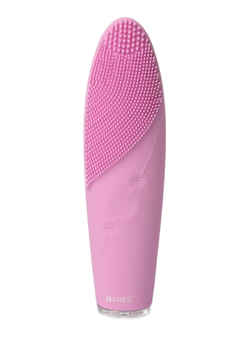 ARES uLuna-2 Silicone Facial Cleansing Brush | Sonic Tech Vibration | 500mAh battery | 7000 times/min | 3 zones to clean | 9 Vibration Intensitives | Water Proof IPX7 | Silicone skin-friendly - Image 1