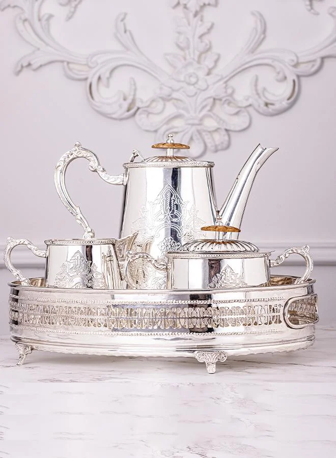 Casa Quesera French silver plated brass-4 PC tea/Coffee serving set by Quesera