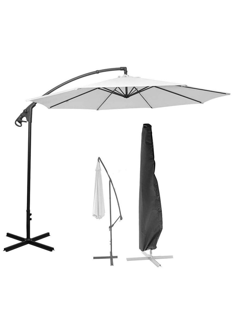 Generic Outdoor Large Cantilever Umbrella Cover Waterproof Anti UV Sun Protection Heavy Duty Zippered Drawstring Closure for Garden Patio Furniture -205cm  - Image 1