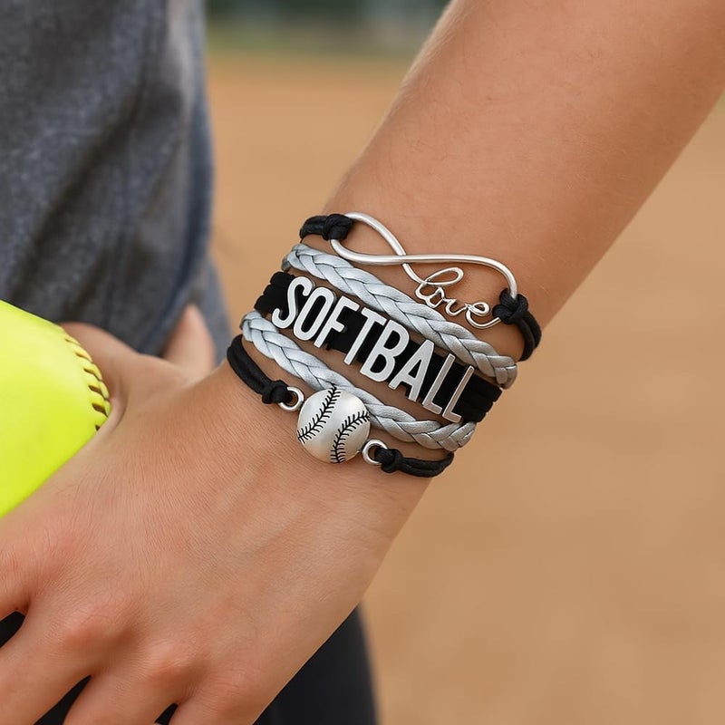 Infinity Collection Infinity Charm Bracelet - Adjustable Softball Jewelry for Players, Teams and Coaches Gifts - Image 3