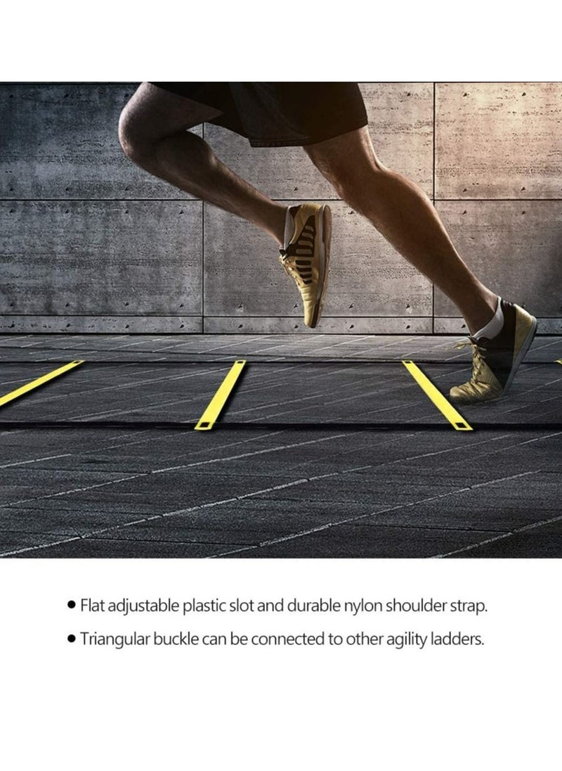 SKY-TOUCH - Adjustable Agility Ladder, Soccer and Football Training, Speed Fitness Drill Training with Storage Bag, 4 Meters 8 Rung - Image 1