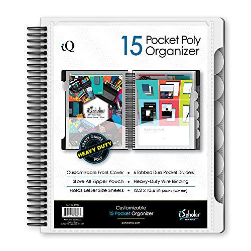 iScholar منظم جيب IQ iScholar 15، 12.2 × 11 بوصة، فواصل مبوبة، اللون سيختلف (39906) - Image 4