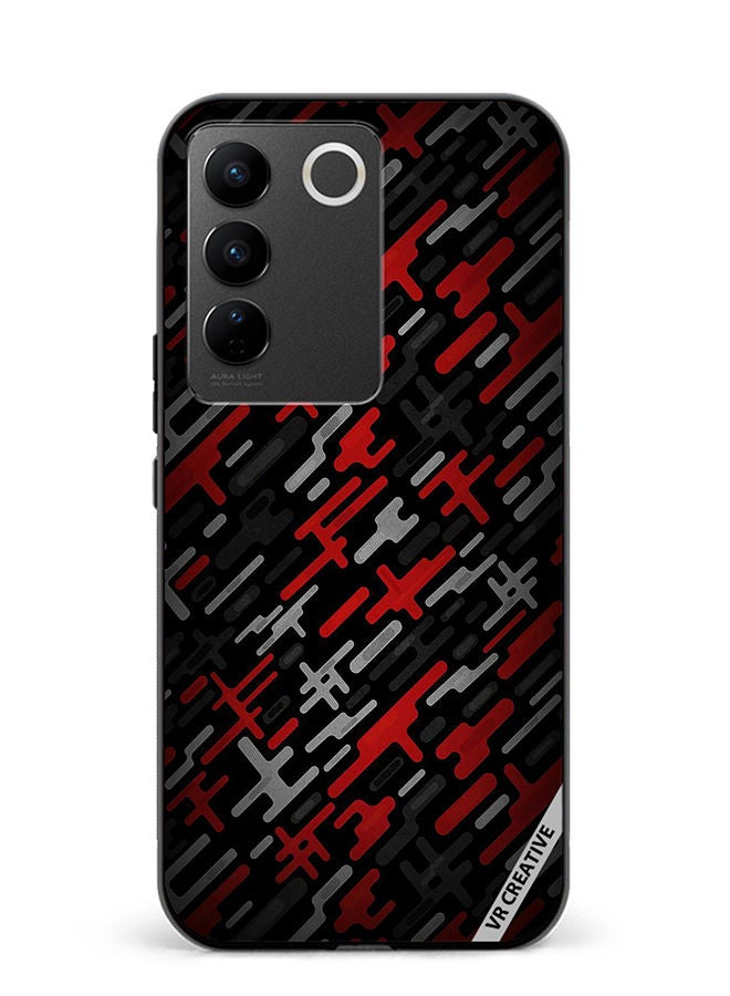 VR CREATIVE Protective Case Cover For Vivo V27e Abstract Design Multicolour - Image 1