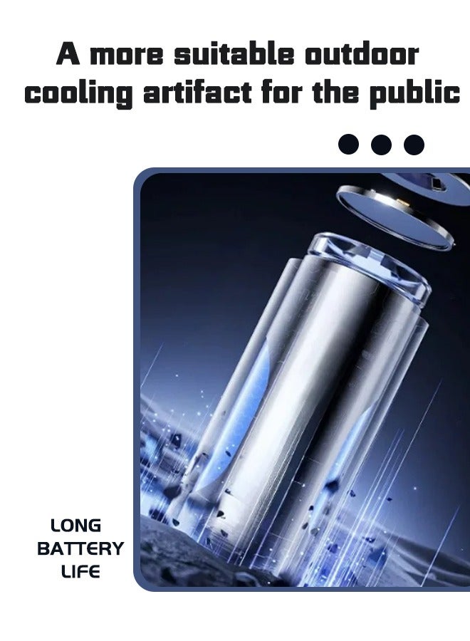 Small purple portable spray fan, small and portable, cooler spray mode, strong endurance, multi-stage wind power can be adjusted at will, which is more labor-saving than hand-cranked fan and cooler in summer.  - Image 5