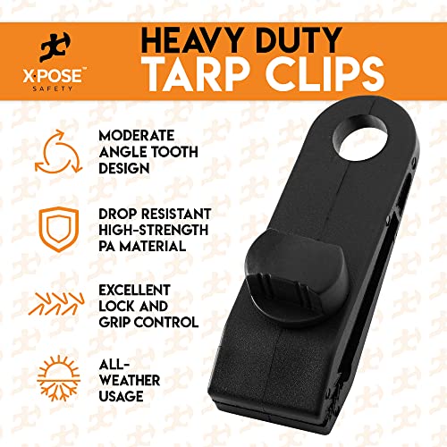 Xpose Safety 10 Pack Heavy Duty Reusable Tarp Clips - Use with Canopy Tent, Awning, Camping, Boat Cover, Car Cover, Swimming Pool or Sun Shade - by Xpose Safety - Image 3