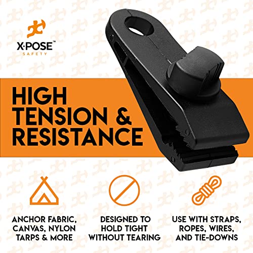 Xpose Safety 10 Pack Heavy Duty Reusable Tarp Clips - Use with Canopy Tent, Awning, Camping, Boat Cover, Car Cover, Swimming Pool or Sun Shade - by Xpose Safety - Image 4