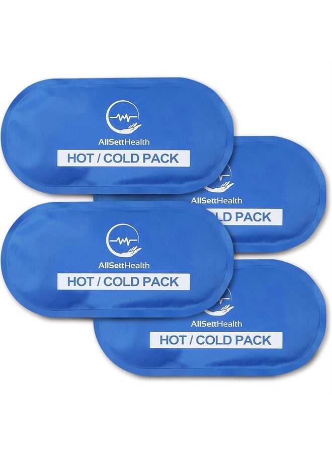 AllSett Health - Reusable Hot and Cold Gel Ice Packs for Injuries | Cold Compress, Gel Ice Packs, 10.5 in Long x 5 in Wide | 4 Pack Blue - Image 1