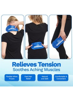 AllSett Health Reusable Hot and Cold Gel Ice Packs for Injuries | Cold Compress, Gel Ice Packs, 10.5 in Long x 5 in Wide | 4 Pack Blue  - Image 4