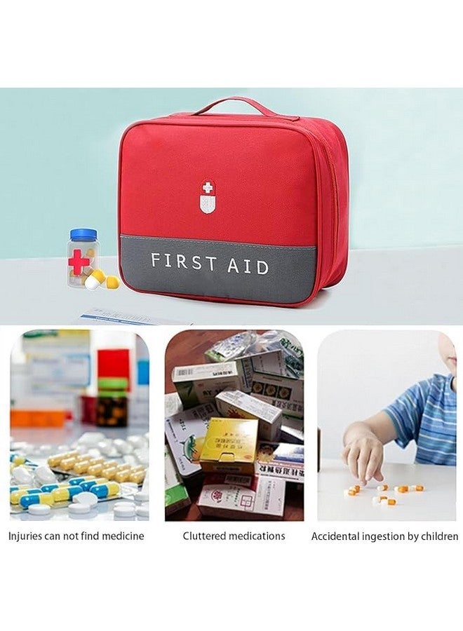 Vroxy Portable Medicine Pouch Empty First Aid Kit Bag for Travel, Home, Camping, Sports Emergency Survival Medicine Storage Bag (1Pcs) - Image 5