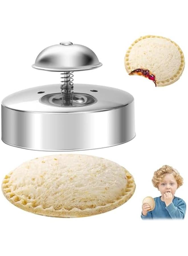 Create Delicious UnCrustables with this Stainless Steel Sandwich Maker - Perfect for Picky Eaters and Family Bonding - Easy to Use Sandwich Cutters for Kids Lunch - Save Time and Money on Lunches! - Image 1
