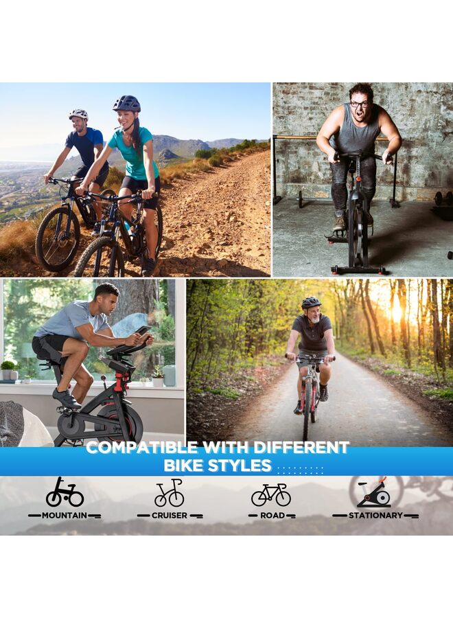 مقعد دراجة كبير الحجم، سرج دراجة متسع مع وسادة ناعمة سميكة من إسفنج الذاكرة للنساء والرجال، مناسب عالميًا للدراجات الداخلية/الخارجية - Image 5