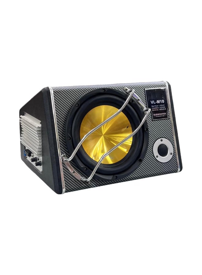 VL-M10 Subwoofer Speaker Box, 4700W Max Power, 8 Ohms Impedance, Carbon Fibre Finish, Built-In Amplifier - Image 1