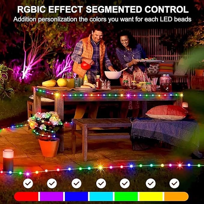 Shrux RGB USB Twinkle Smart Fairy Light10Meter Long USB Curtain String Light with Smart Bluetooth Connect Mobile App Operate Remote Operate Waterproof Decorative Light to Sync with Music - Image 5