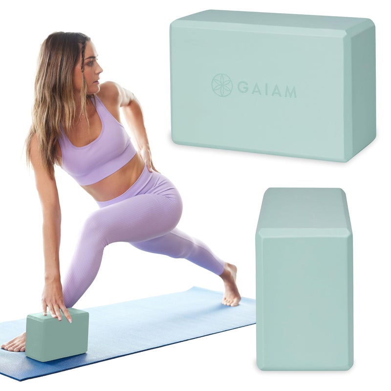 Gaiam Yoga Block - Supportive Latex-Free Eva Foam - Soft Non-Slip Surface with Beveled Edges for Yoga, Pilates, Meditation - Yoga Accessories for Stability, Balance, Deepen Stretches - Image 1