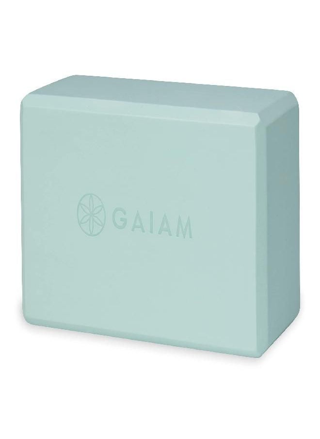Yoga Block - Supportive Latex-Free Eva Foam Soft Non-Slip Surface For Yoga, Pilates, Meditation (Cool Mint)