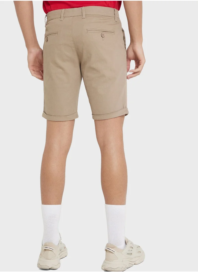 Seventy Five Men Solid Mid-Rise Regular Shorts