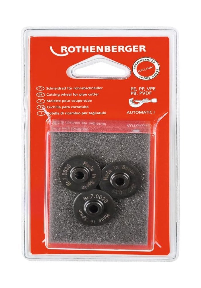 Rothenberger عجلة قطع روثينبرجر 7.0028D للبلاستيك - 3 قطع - Image 1