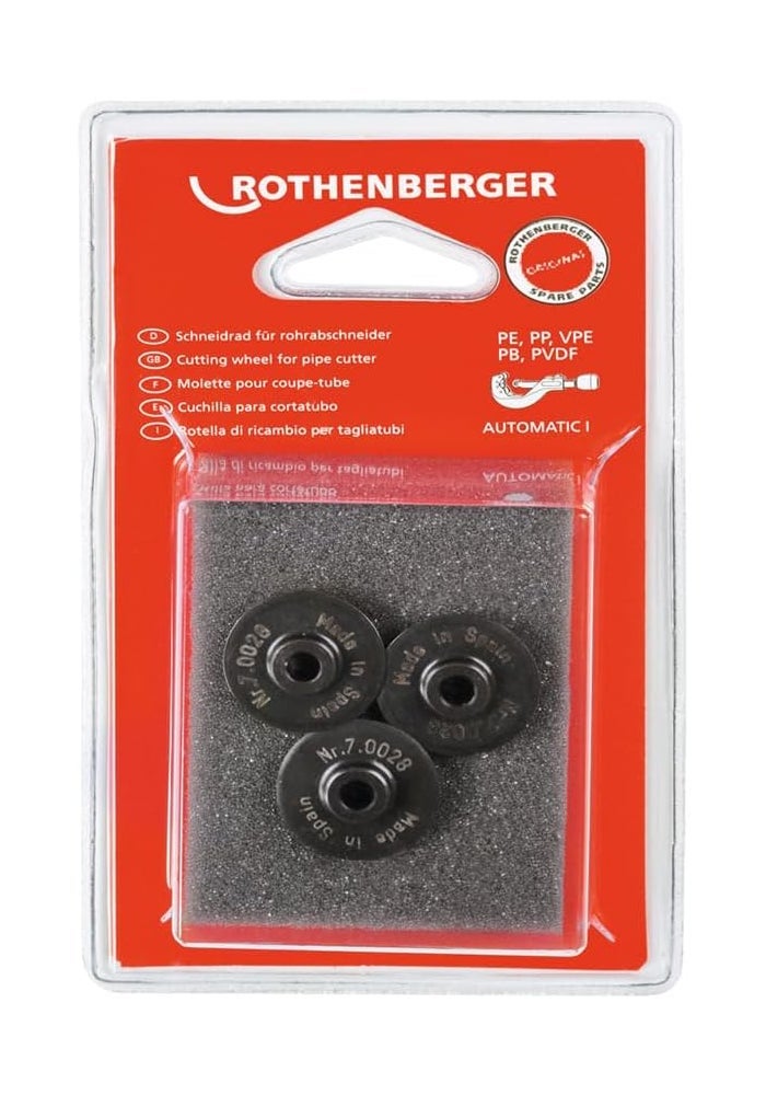 Rothenberger عجلة قطع روثينبرجر 7.0028D للبلاستيك - 3 قطع - Image 2